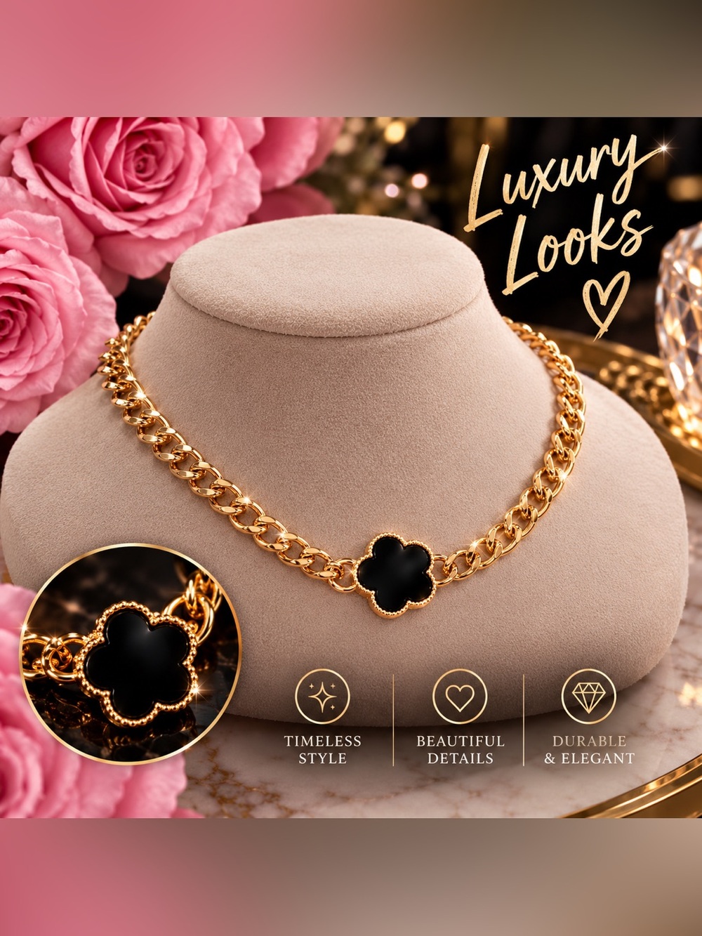 ✨ NEW ✨ Gold & Black Necklace ✨
